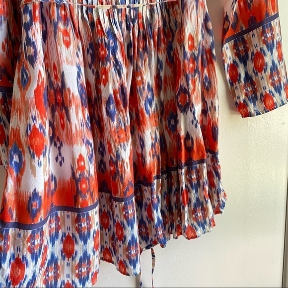 BEACH Lunch Lounge For A Pea In The Pod Tribal Print Maternity Top Size Large - Picture 6 of 10